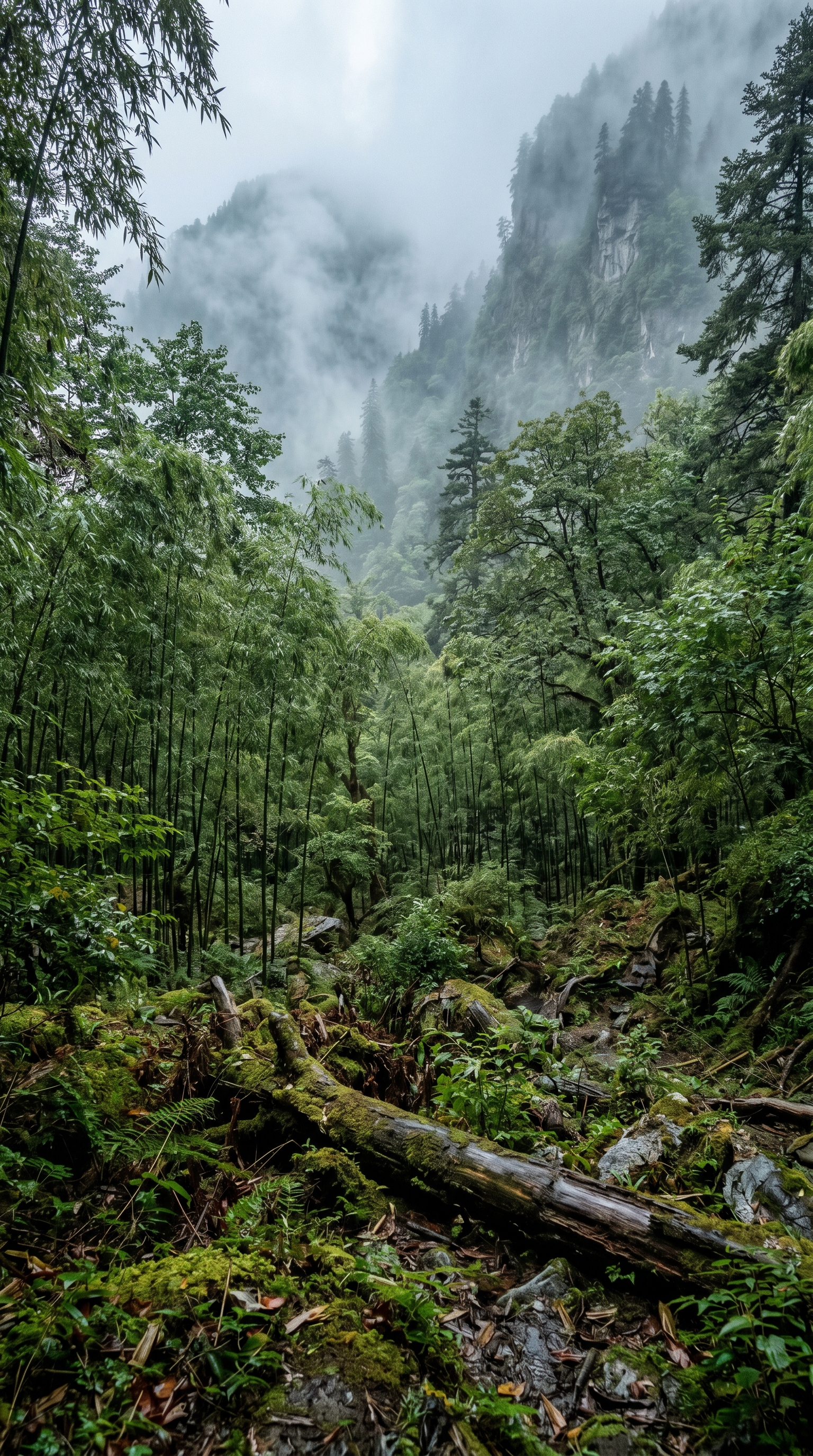 Wolong National Nature Reserve (Sichuan), China at ground level — home of the giant panda.