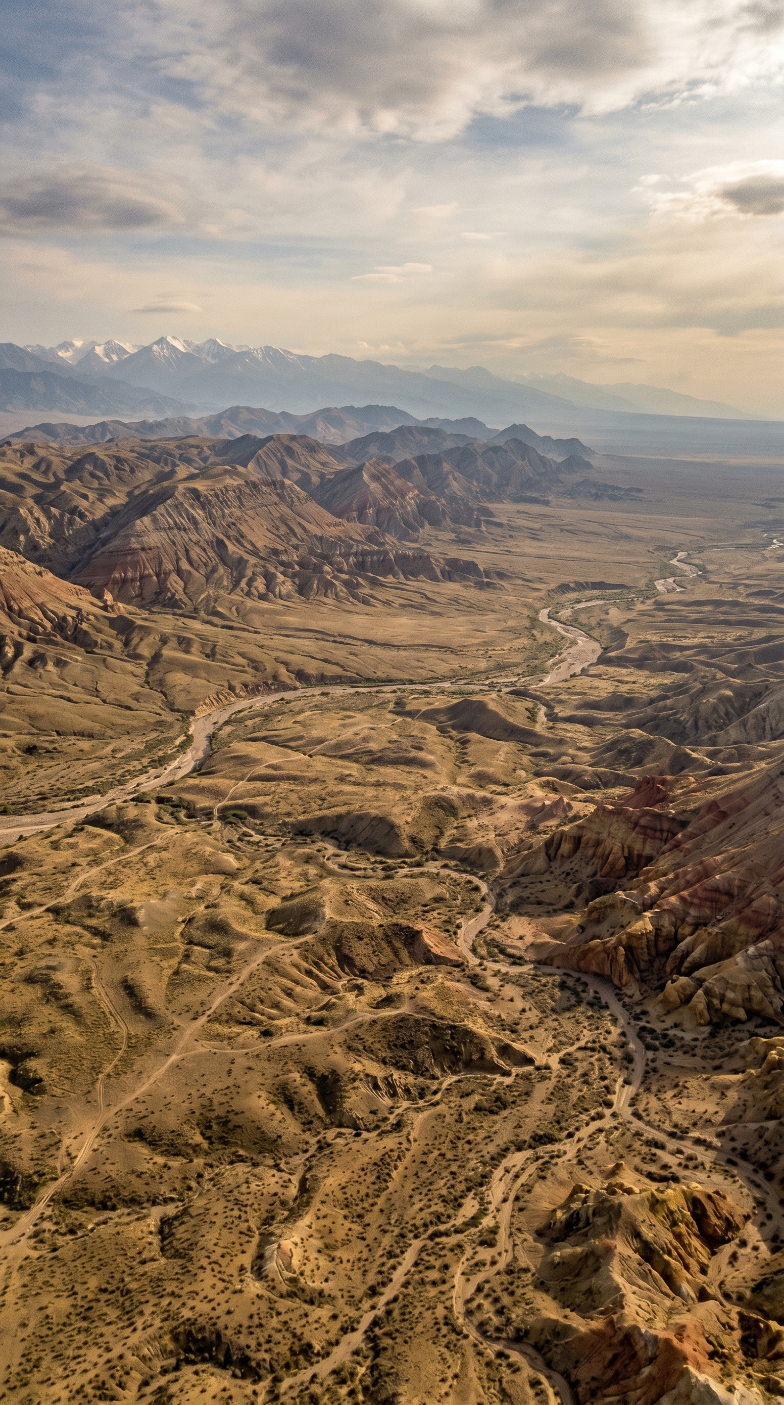 Altyn-Emel National Park, Kazakhstan seen from above — The global IUCN status for Canis lupus is species-level Least Concern, but that headline can hide strong local pressure.