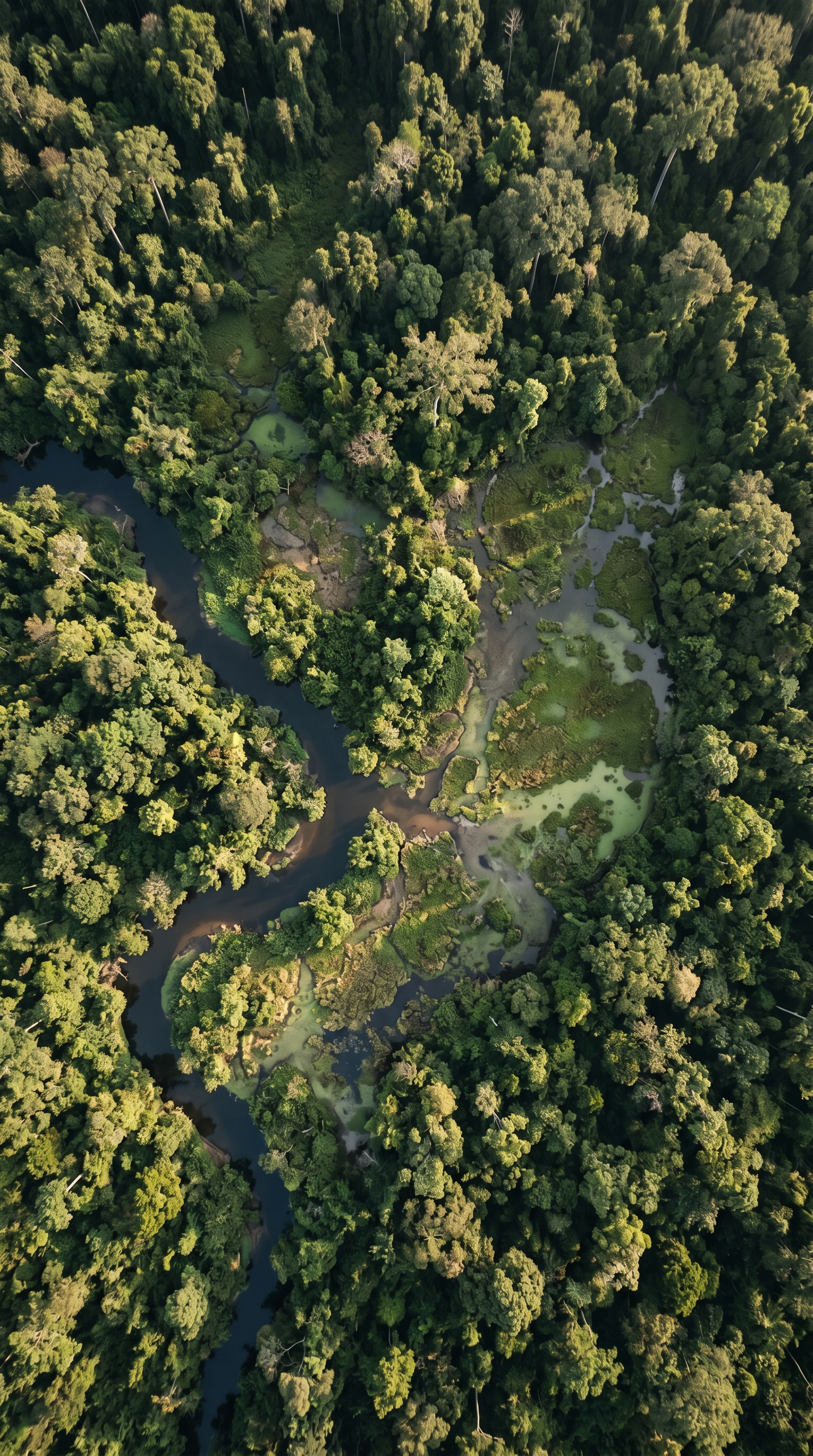 Gorilla country from high overhead — the Congo Basin, second-largest rainforest on Earth.