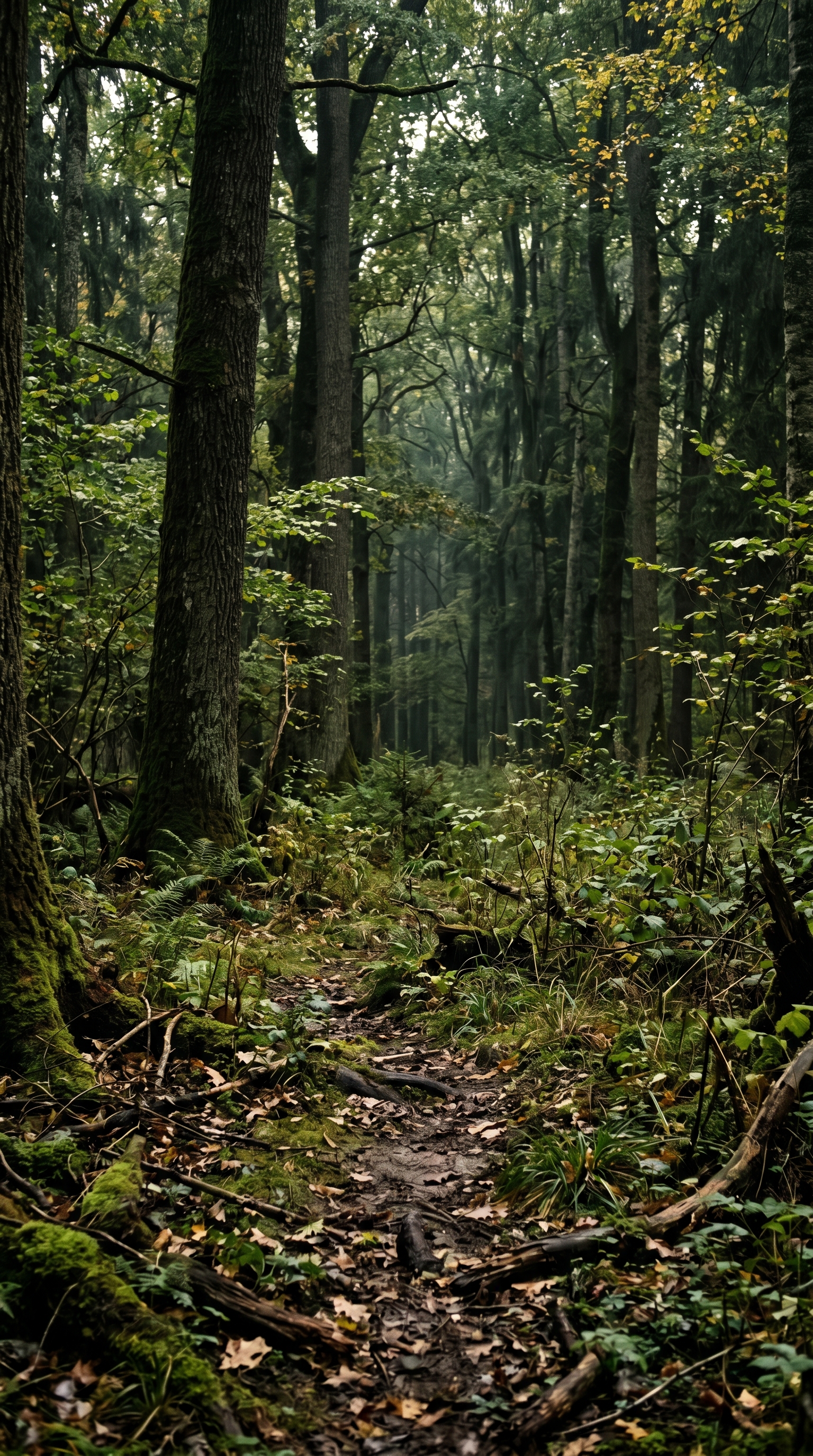 Bialowieza Forest, Poland at ground level — home of the european wild boar.