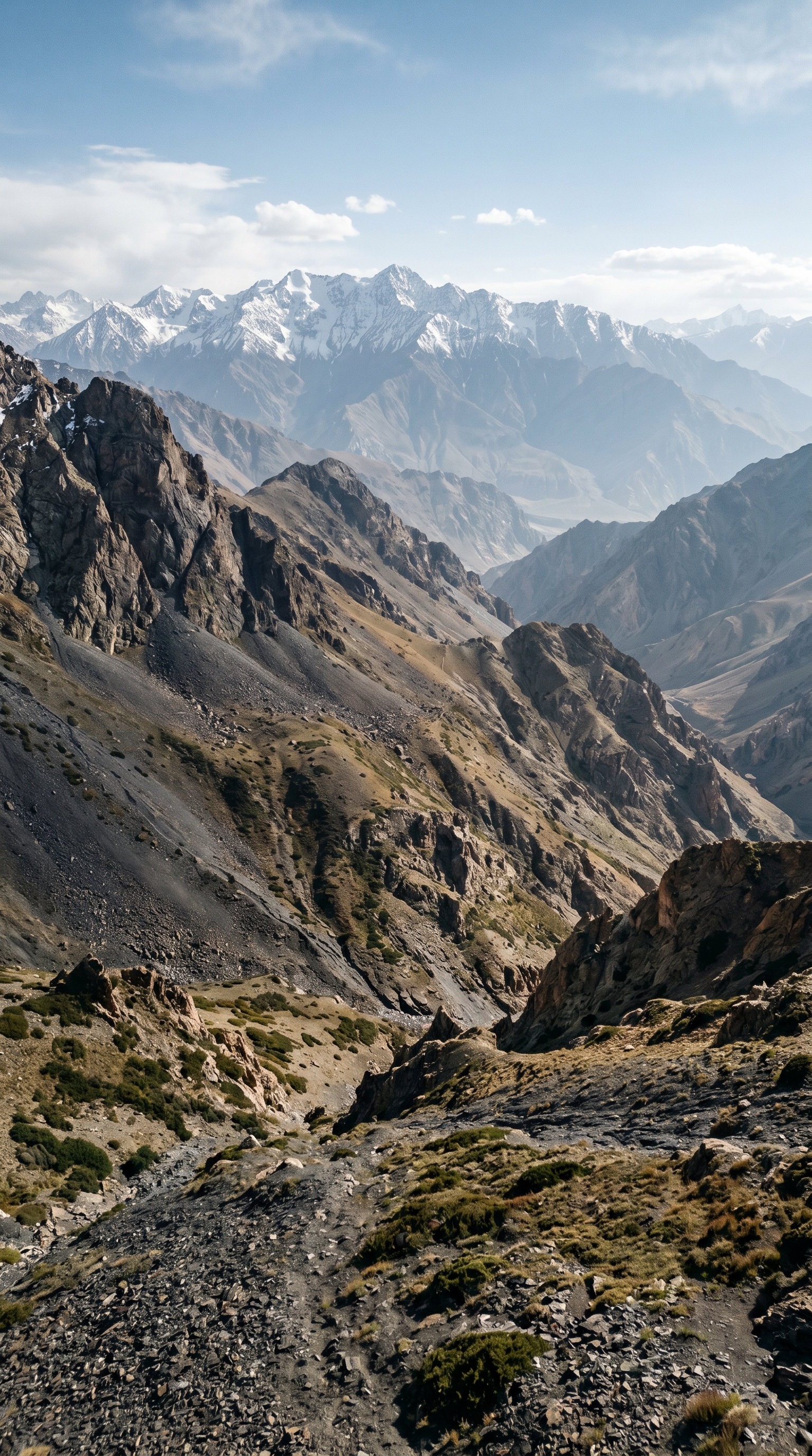 Hemis National Park from above — Ladakh's high-altitude desert, India's largest national park.